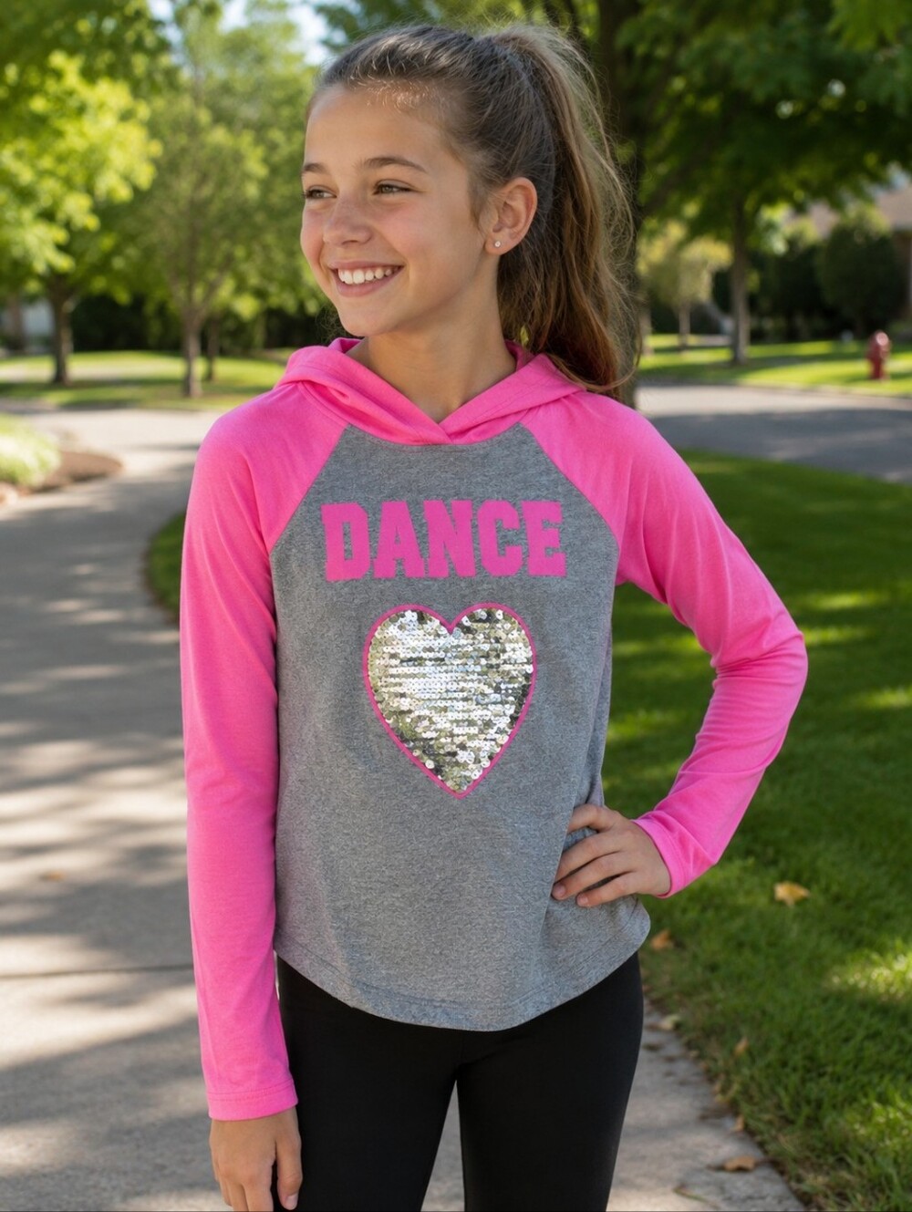 Justice Active Girls Dance Hoodie